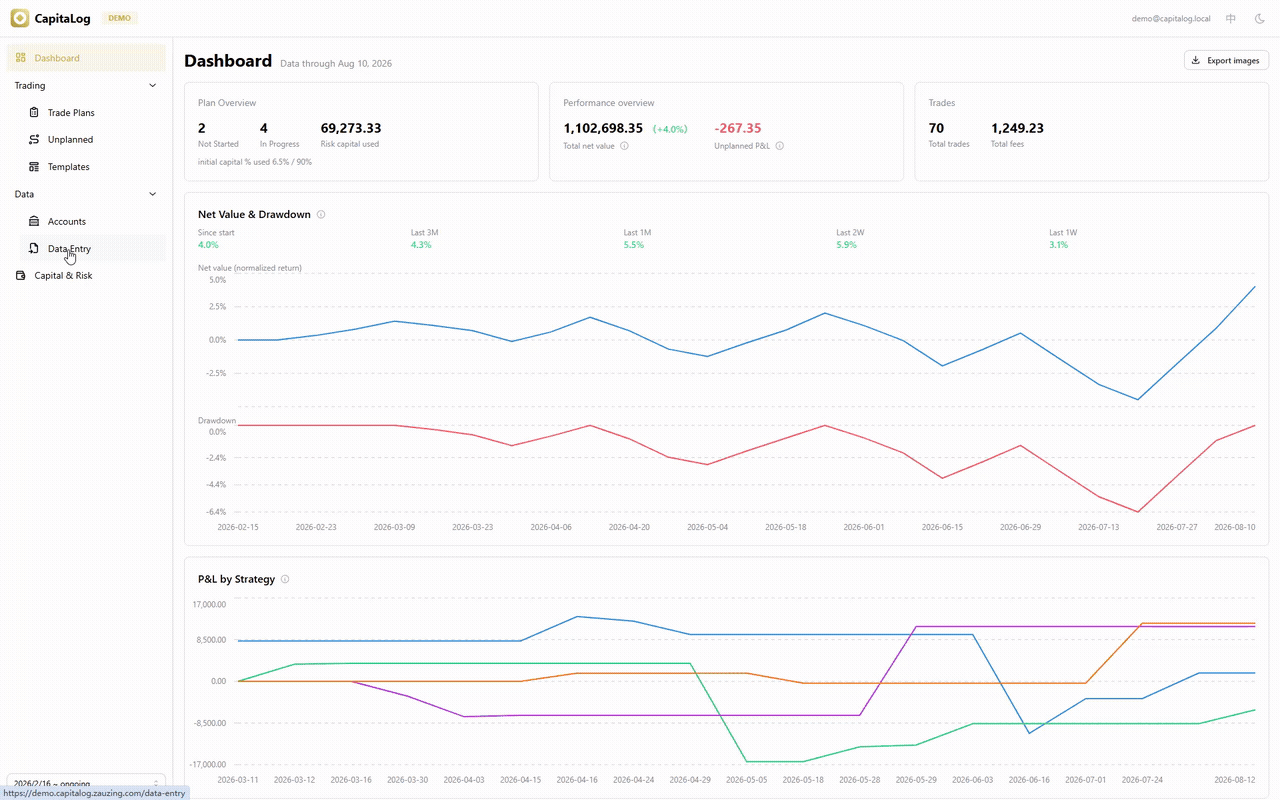 Uploading a broker statement, reviewing the parsed data and previewing the resulting snapshots
